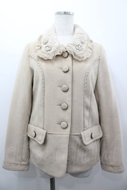 画像1: axes femme / デコ衿ショートコート  ベージュ I-26-03-02-023-AX-JA-SA-ZI