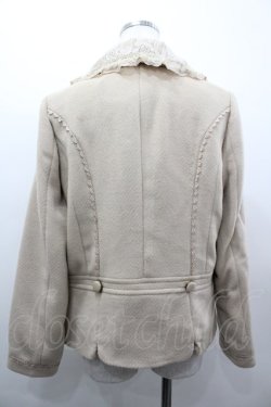 画像2: axes femme / デコ衿ショートコート L ベージュ I-26-03-02-024-AX-JA-SA-ZI