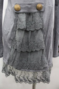 画像3: axes femme / リボンレースポケットカーディガン M グレー I-26-03-02-029-AX-TO-SA-ZI