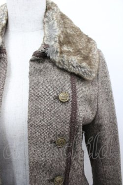 画像3: axes femme / ファー襟ジャケット M ブラウン I-26-03-02-032-AX-JA-SA-ZI