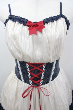 画像2: To Alice / コルセット切替ジャンパースカート  生成りＸ紺 I-26-03-04-033-LO-OP-SA-ZI