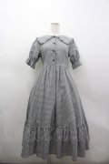 m petit by misako / AM*ギンガムCHKワンピース S グレー I-26-03-04-034-LO-OP-TE-ZI