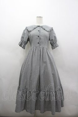 画像1: m petit by misako / AM*ギンガムCHKワンピース S グレー I-26-03-04-034-LO-OP-TE-ZI