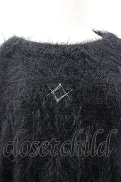 画像2: REFLEM / ロゴリベットフェザーヤーンニット  黒 I-26-03-04-004-PU-TO-SA-ZI