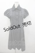 BPN / エプロン付きシャツワンピース M グレー×ブルー I-26-03-04-037-GO-OP-TE-ZI