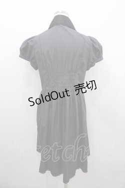 画像3: BPN / エプロン付きシャツワンピース M グレー×ブルー I-26-03-04-037-GO-OP-TE-ZI
