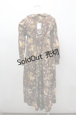 画像2: PINK HOUSE / ウィンターフォレストトリートプリントミディワンピース  チョコレート I-26-03-04-038-LO-OP-TE-ZI