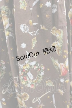 画像3: PINK HOUSE / ウィンターフォレストトリートプリントミディワンピース  チョコレート I-26-03-04-038-LO-OP-TE-ZI