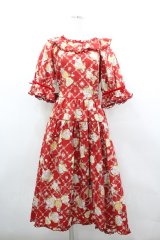 PINK HOUSE / パフュームプリントミディワンピース  ローズレッド I-26-03-04-039-LO-OP-TE-ZI