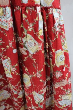 画像2: PINK HOUSE / パフュームプリントミディワンピース  ローズレッド I-26-03-04-039-LO-OP-TE-ZI