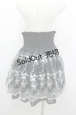 画像3: axes femme / オーガンジー刺繍ハイウエストスカート M 黒 I-26-03-04-041-AX-SK-TE-ZI