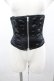 画像1: Dangerous nude / サテンコルセット M 黒 I-26-03-04-045-PU-BL-TE-ZI (1)