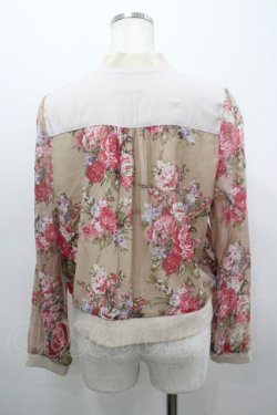 画像3: axes femme POETIQUE / 大花柄シャツブルゾン M ベージュ I-26-03-04-050-AX-TO-TE-ZI