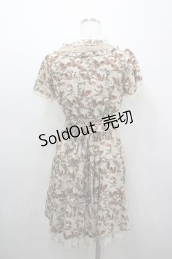 画像3: axes femme / ローズリーフ柄ティアードワンピース M ベージュ I-26-03-04-053-AX-OP-TE-ZI