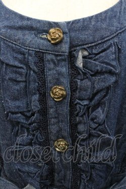 画像2: axes femme / フィット&フレアージャンドレ M インディゴ I-26-03-04-056-AX-OP-TE-ZI