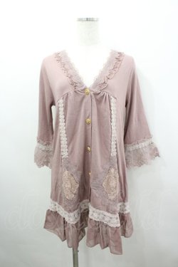 画像1: axes femme / ダイヤレースカーデ M ピンク I-26-03-04-058-AX-TO-TE-ZI