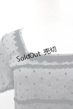 画像2: axes femme / フロッキードットカットチュニック M グレー I-26-03-04-060-AX-TO-TE-ZI