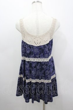 画像3: axes femme / /ローズ柄チュニック M パープル I-26-03-04-064-AX-TO-TE-ZI