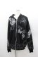 画像1: REFLEM / トライバルラインストーン長袖ジップアップパーカー  黒Ｘ白 I-26-03-04-007-PU-TO-SA-ZI (1)