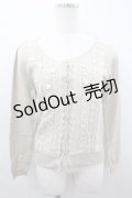 axes femme / レース＆ローズニットカーディガン M ベージュ I-26-03-04-067-AX-TO-TE-ZI