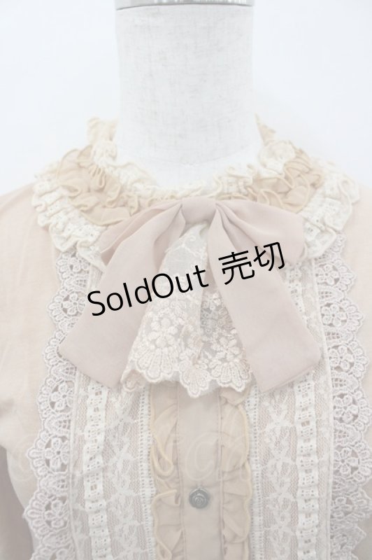 画像2: axes femme / ブラウス風プチスタンドPO M ベージュ I-26-03-04-069-AX-TO-TE-ZI (2)