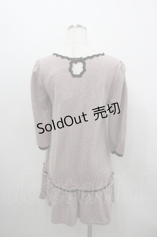 画像3: axes femme / フェイクポケットツイードチュニック M ピンク I-26-03-04-070-AX-TO-TE-ZI (3)