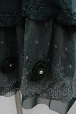 画像2: axes femme / 裾お花モチーフ付きワンピース M グリーン I-26-03-04-074-AX-TO-TE-ZI