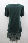 画像3: axes femme / 裾お花モチーフ付きワンピース M グリーン I-26-03-04-074-AX-TO-TE-ZI (3)