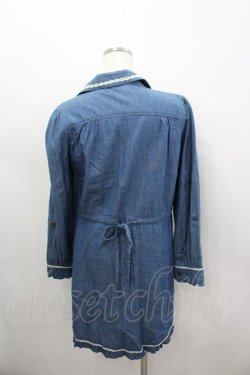 画像3: axes femme / ポケット付きデニムチュニック M ブルー I-26-03-04-076-AX-OP-TE-ZI