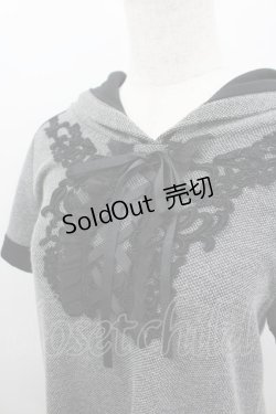 画像3: axes femme / レースアップパーカーワンピース M グレー×黒 I-26-03-04-077-AX-OP-TE-ZI