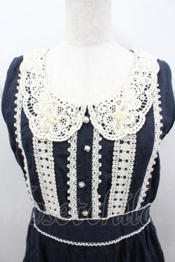 画像2: axes femme / コットン刺繍ワンピース M ネイビー I-26-03-04-078-AX-OP-TE-ZI