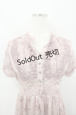 画像2: axes femme Nostalgic / 花柄シフォンブラウスOP M アワピンク I-26-03-04-084-LO-OP-TE-ZI