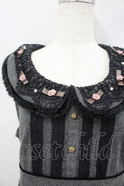 画像2: axes femme / ファーｘツイードレトロワンピース M 黒 I-26-03-04-085-AX-OP-TE-ZI