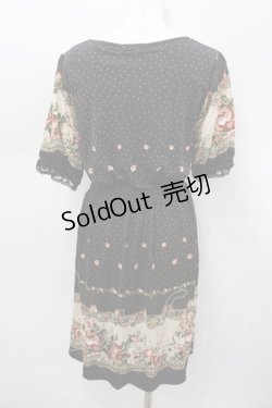 画像3: axes femme / ドットｘ花柄ワンピース M 黒 I-26-03-04-086-AX-OP-TE-ZI