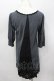 画像3: axes femme / フロント編み上げ半袖ワンピース M グレー I-26-03-04-089-AX-OP-TE-ZI (3)