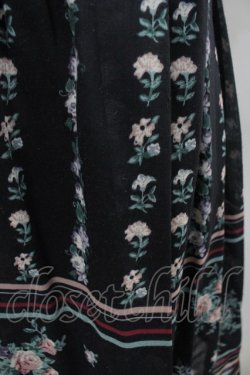 画像2: axes femme / ストライプ花柄ワンピース M 黒 I-26-03-04-093-AX-OP-TE-ZI