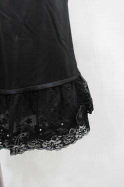 画像2: axes femme / お花付きペチスカート M 黒 I-26-03-04-094-AX-SK-TE-ZI