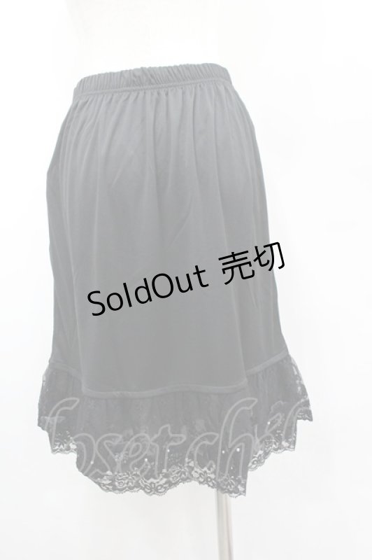 画像3: axes femme / お花付きペチスカート M 黒 I-26-03-04-094-AX-SK-TE-ZI (3)