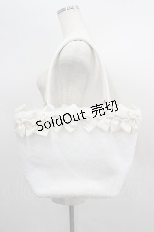 画像3: Alice Mashiro / 眞白ありす/リボンモチーフバッグ  中白 I-26-03-04-099-PU-BG-TE-ZT0402G (3)