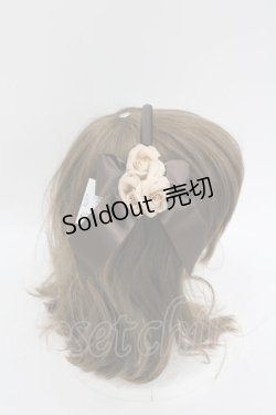 画像2: Innocent World / サテン地のローズカチューシャ  ブラウン I-26-03-04-103-IW-AC-SA-ZI