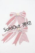 Angelic Pretty / ギンガムチェックリボンクリップ  赤Ｘ白チェック I-26-03-04-108-AP-AC-SA-ZI
