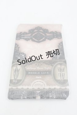 画像1: abilletage / corset tights double lace  ブラック I-26-03-04-117-GO-ZA-SA-ZI