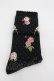 画像1: PINK HOUSE / ブロッサムローズ柄ソックス  黒 I-26-03-04-118-LO-ZA-TE-ZI (1)
