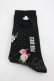 画像2: PINK HOUSE / ブロッサムローズ柄ソックス  黒 I-26-03-04-118-LO-ZA-TE-ZI (2)