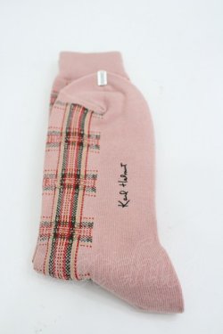 画像2: Karl Helmut / チェックソックス  ピンクチェック I-26-03-04-119-EL-ZA-SA-ZI