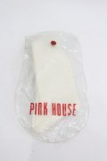PINK HOUSE / ロゴソックス  白Ｘ赤 I-26-03-04-123-LO-ZA-SA-ZI