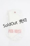 PINK HOUSE / ロゴソックス  白Ｘ赤 I-26-03-04-123-LO-ZA-SA-ZI