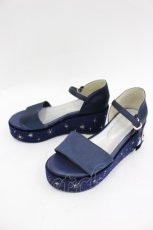 画像3: axes femme POETIQUE / 星座刺繍サンダル M ネイビー I-26-03-04-125-AX-SH-TE-ZTK052 (3)