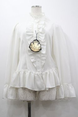 画像1: ALICE and the PIRATES / 狼騎士と伝説の剣フレア袖ブラウス  白 I-26-03-04-002-PA-BL-SA-ZI