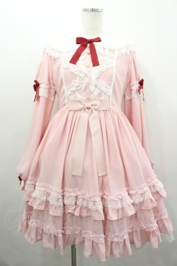 画像1: Angelic Pretty / Romantic Poemワンピース  ピンク I-26-03-04-016-AP-OP-SA-ZI